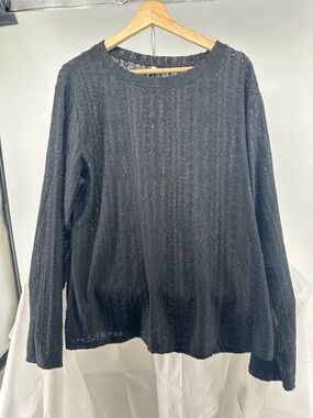 NWT Black nace style crochet sweater